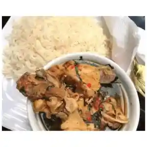 White Rice And Chicken Pepper Soup -500g (Plate)